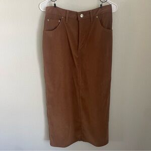Vintage Roughrider by Circle T Tan Western Maxi Skirt Suede Feel 5/6